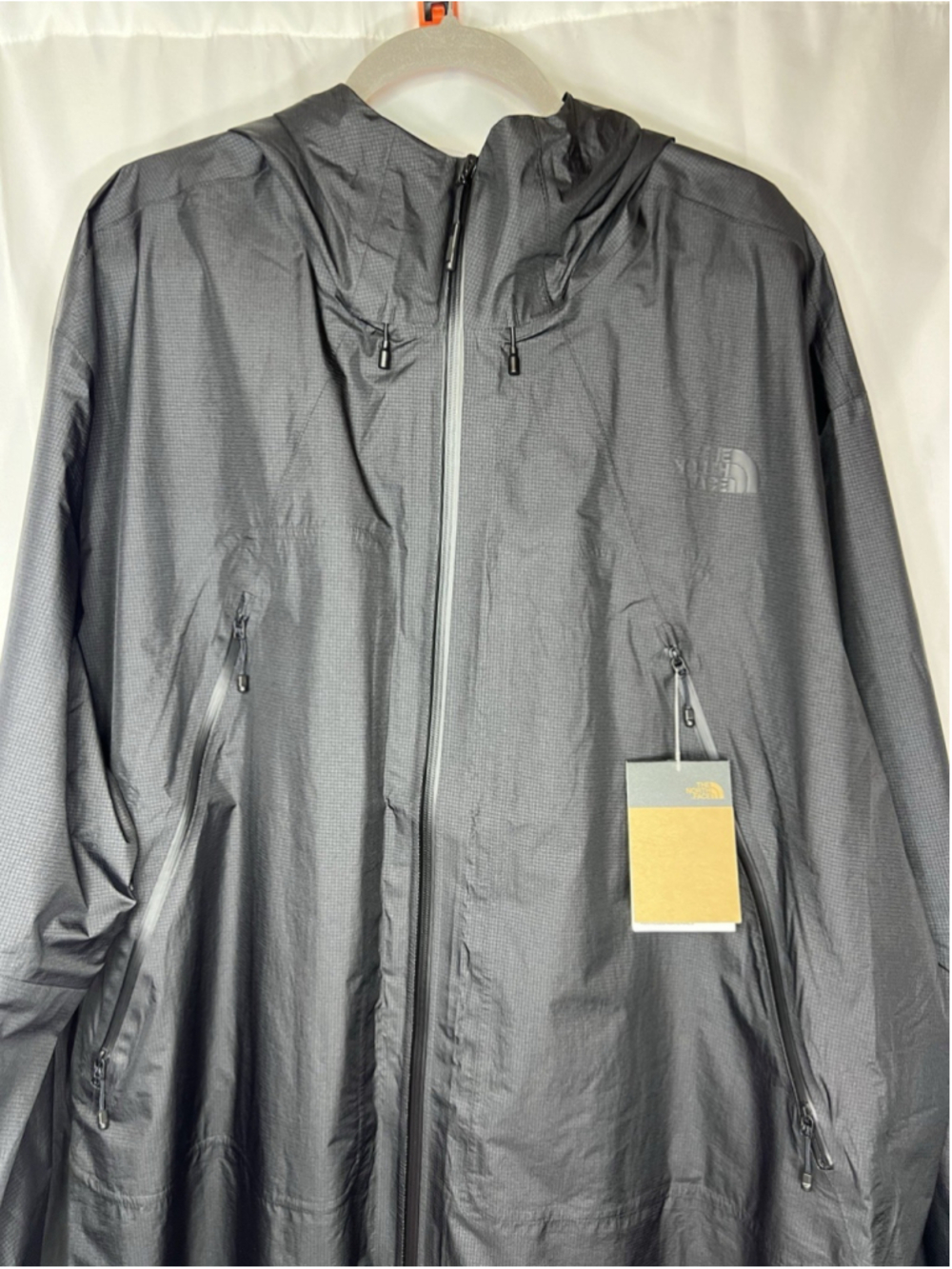 The North Face Men’s XXL Packable LT Rain Parka Jacket Black Hiking Travel - Picture 4 of 13